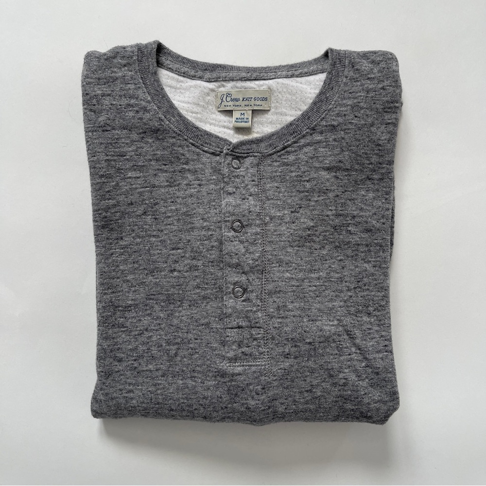 J. Crew Dark Gray Henley Shirt